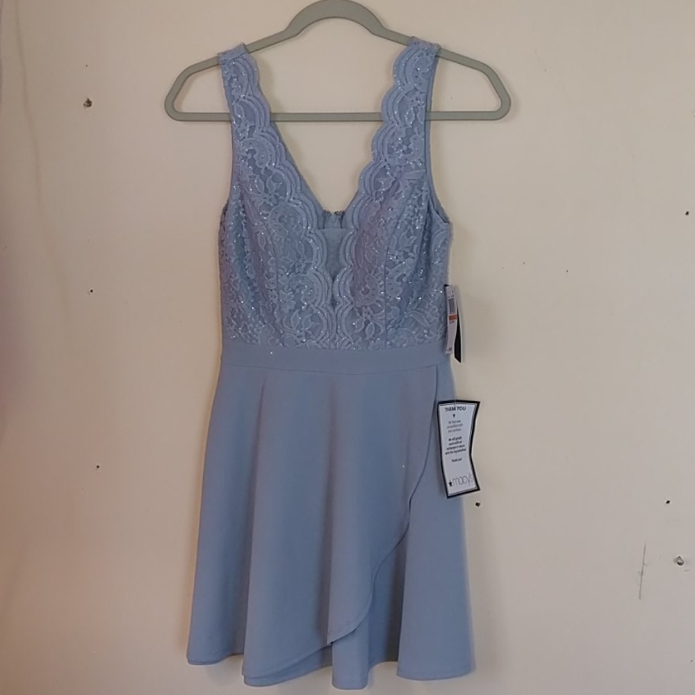City Studio, blue party dress, size 3.
